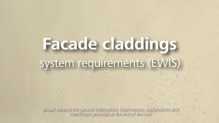 Facade claddings – system requirements EWIS [upl. by Sihtam]