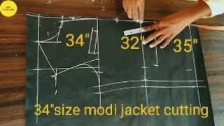 Sadri cutting  modi jacket cutting  bandi cutting  nehru jacket cutting [upl. by Medorra332]