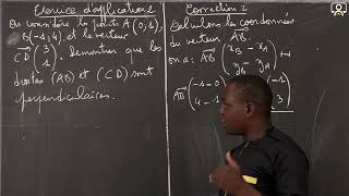 Exercice  3e  Maths  Géométrie  Répère Orthonormé et Distance 22 [upl. by Arimahs]