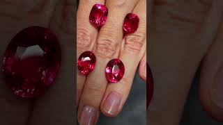 4 big red spinels from Mahenge mine jewelry gemstone spinel mahengespinel [upl. by Relyuc355]