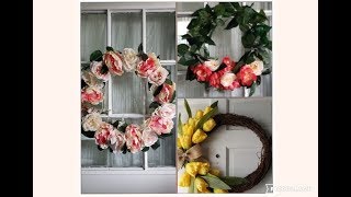 DIY CORONA DECORATIVA PARA PUERTAS PRIMAVERAVERANO [upl. by Senecal]