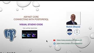 NET on MACOS  Connecting ASPNET Core with Postgresql [upl. by Ynnep]