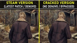 Resident Evil 4  Steam Version vs Cracked Version  Denuvo vs No Denuvo Performance Comparison [upl. by Oys]