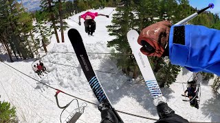 Skiers Jump OVER A Chairlift Best Party Lap Ever [upl. by Kcaj]