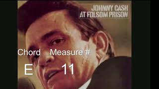 Folsom Prison Blues by Johnny Cash in E Standard With Chords For Practice [upl. by Xela]