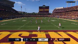 Illinois Fighting Illini vs Minnesota Golden Gophers EA SPORTS College Football 25 [upl. by Airret]