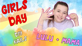 GIRLS DAY 💅 BEAUTY Tag mit LULU und Mama 🤩 DIY Nägel und Armbänder [upl. by Daffie395]