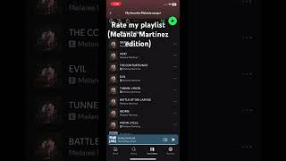 Rate my playlist Melanie Martinez edition music melaniemartinez [upl. by Reube]