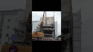 Meticulous House Demolition with a Crane demolition [upl. by Ades]