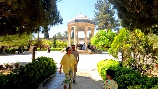 Walking in Shiraz  Iran  Hafez Tomb آرامگاه حافظ حافظیه شیراز [upl. by Krutz728]