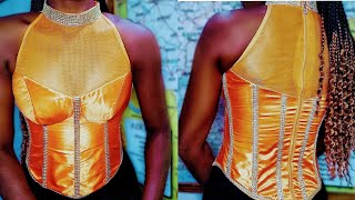 Halter neck corset with yoke Part one [upl. by Oibesue]