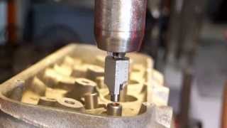 Machining the guides on the cylinder heads  The Build [upl. by Acceber]