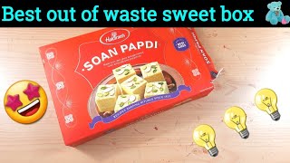 Sweet box craft idea  Reuse sweet box  Best out of waste sweet box idea [upl. by Travax]