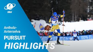 World Cup 2223 Antholz Men Pursuit Highlights [upl. by Atisor]