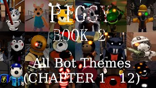 Roblox  Piggy Book 2 All Bot Themes [upl. by Ttelrats]