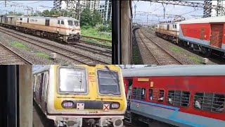 ManmadMumbai Express Crossing Sewagram Express followed by Local train CrossingTRIPPLE CROSSING [upl. by Lorrayne414]