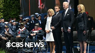 Watch DDay commemoration ceremony in Normandy with Biden and Macron  full video [upl. by Niple]