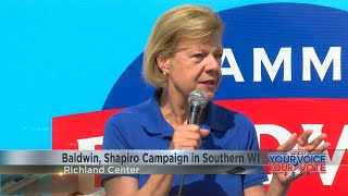 Wisconsin could well decide who the next president is Baldwin Shapiro campaign in southern [upl. by Garlinda]