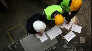 workers in hardhats at factory CZMS3H4 [upl. by Nrubyar]