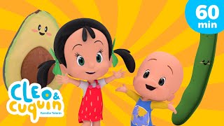 Frutas y verduras 🍉🥦🥕 y más canciones infantiles para bebés con Cleo y Cuquín [upl. by Airbas]