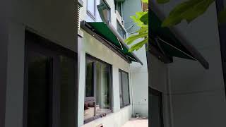 LED awning outdoor retractable awning allaluminum electric retractable sunshade [upl. by Kutchins]