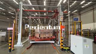 Top Press palletwrappingmachine with Dyehome Machine [upl. by Attena]