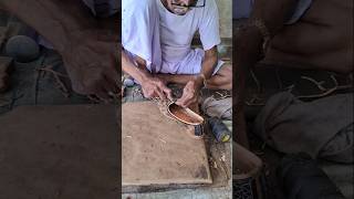 Indian Traditional Leather Shoes Making Process 😱 [upl. by Aihk323]