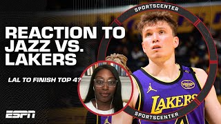 REACTION to Jazz vs Lakers 👀 LAL can finish in the TOP 4 of the West  Ogwumike  SportsCenter [upl. by Alac]