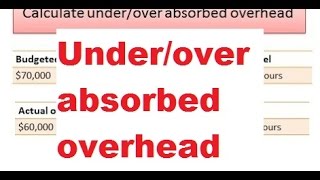 Absorption Costing  How to calculate under or over absorbed overhead in HD [upl. by Zebadiah]