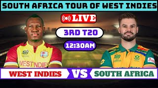 WI VS SA LIVE 3RD T20 SCORE amp COMMENTARY  WEST INDIES VS SOUTH AFRICA LIVE  SA VS WI LIVE [upl. by Ingrid402]