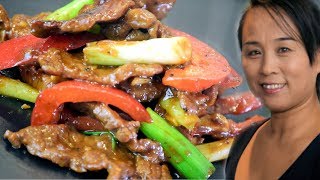 Hoisin Beef StirFry  Chinese Style Cooking Recipe [upl. by Araihc]