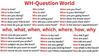 WH Questions in English  500 Common Questions and Answers examples  What How Where Which When [upl. by Standice855]