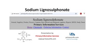 Sodium Lignosulphonate  Trade Technology Project Information [upl. by Lillywhite]