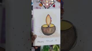 super cute diwali 🎇🪔 card w meshortsfeed shorts short diwali cards [upl. by Linnette]