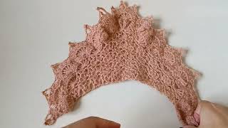 How to crochet lace triangle shawl with border [upl. by Adolphus]