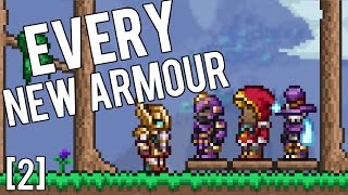 Terraria 134  Every New Armour 2 Valhalla Dark Artists Red Riding Shinobi BEST NEW ARMOUR [upl. by Ataymik]