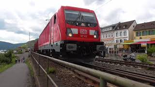 Rüdesheim bebt  Güterzüge am südlichen Tor zum Mittelrheintal [upl. by Orazal]