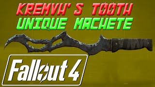 Fallout 4  Kremvhs Tooth  Unique Legendary Machete Location Guide [upl. by Aowda642]