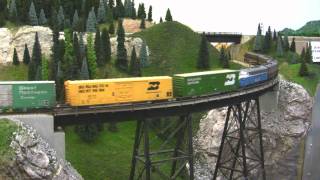 BN HO Scale Layout Model Railroad Train Video  HD JAN 2011 [upl. by Esenej]