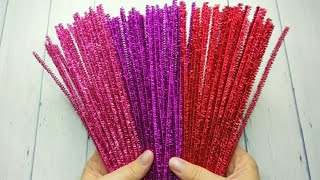 5 crafts made of chenille wire for the new year [upl. by Leuams]