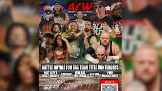 ACW Hagerstown Get the Tables Battle Royal for 1 Contendership ACW Tag Team Championships  acw [upl. by Lore]