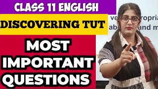 Discovering tut class 11 in english question answer [upl. by Trebmer]