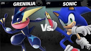 Super Smash Bros Ultimate Greninja VS Sonic [upl. by Ayotal532]