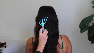 ASMR hair play braiding and super tingly tools on Melina whisper 🦋 [upl. by Nylirek213]