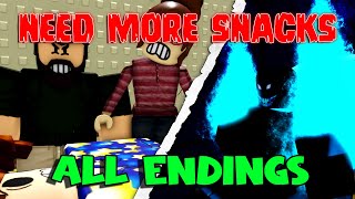 Need More Snacks  ALL Endings  Full Tutorial ROBLOX [upl. by Ashla]