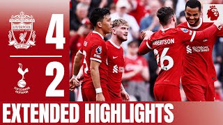 Six goals in penultimate home game  Liverpool 42 Tottenham  Extended Highlights [upl. by Nolyk418]