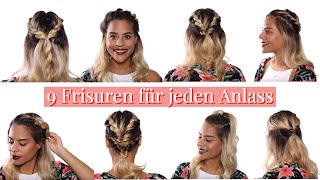 Frisuren für schulterlange Haare ★ 9 Alltagsfrisuren ♡ in 210 Minuten für Schule Uni oder Arbeit♡ [upl. by Liryc]