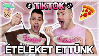 TIKTOK ÉTELEKET KÓSTOLTUNK BENCÉVEL 🍕 óriási fail xD [upl. by Duffie]