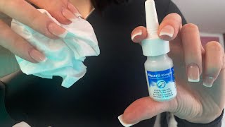 ASMR  1min you are sick 🤧  pampering you [upl. by Osmo13]