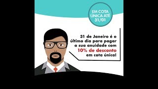 Pague sua anuidade com desconto até 31 de Janeiro [upl. by Ainigriv]